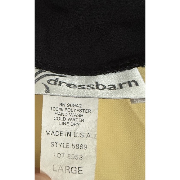 Vtg 90s Womens Sheer Abstract Wrap Blouse Shirt Top Yellow Large Dressbarn USA - Picture 5 of 8